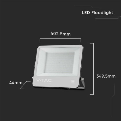 V-TAC PRO Faro LED SMD Chip Samsung 200W 135LM/W Colore Nero 4000K IP65