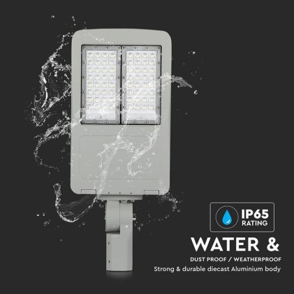 V-TAC PRO Armatura Stradale LED Chip Samsung Classe II 120W 140LM/W Colore Grigio 6400K Dimmerabile