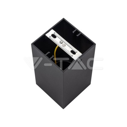 V-TAC Portafaretto LED Montaggio a Plafone Quadrato GU10 Corpo Nero Riflettore Oro