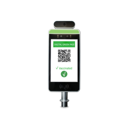 Digicom Termoscanner Con Lettore Green Pass Tc-8, Misuratore Temperatura, Rilevamento Mascherina