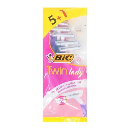 Bic Twin Lady Confezione da 5+1 rasoi usa e getta a 2 lame