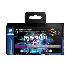 Staedtler 371 Confezione da 6 Pennarelli con Punta Morbida - Colori Brillanti e Vividi - Non Ingiallisce nel Tempo - Nuovo Inchiostro Multi Inchiostro - Pigmenti di Qualit&agrave; Premium - Colori Blu/Viola Assortiti