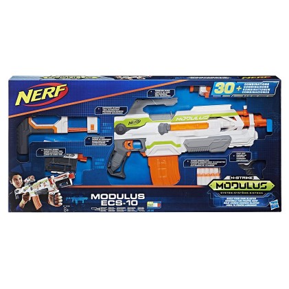 Blaster giocattolo, Hasbro Nerf B1538EU6 N-Strike Modulus ECS-10 ,Mirino di Precisione, Versione Tedesca