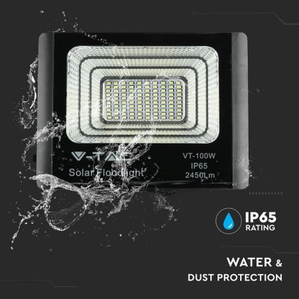 V-TAC Faro LED con Telecomando e Pannello Solare 20W 6000K