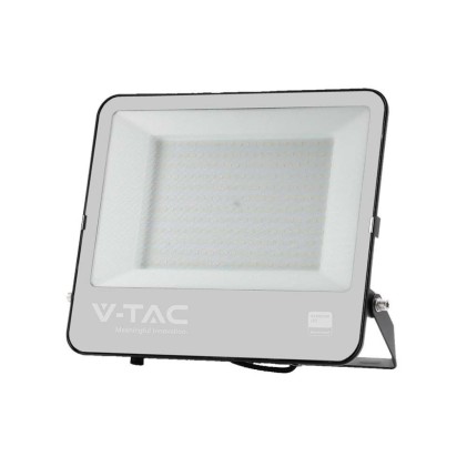 V-TAC PRO Faro LED Chip Samsung 200W 185LM/W Colore Nero con Vetro Grigio 6500K IP65