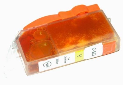 Cartuccia Compatibile Canon Pixma Mp 540, Mp 620, Mp 630, Mx 980, Ip 3600, Ip 4600 Cod. Cli 521-Y (Inchiostro 10 Ml.) Con Chip Giallo
