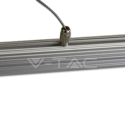 V-TAC VT-7108 Profilo in alluminio a sospensione per strisce LED - Lunghezza 1 metro - Copertura opaca - SKU 9995