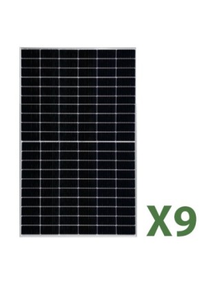 V-TAC Set 3kW con 9 Moduli SUNPRO TIER1 410W Full Black 1724x1134x35mm