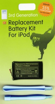 Batteria IPOD 3 &Acirc;&deg; generazione 3 - 850 mAh