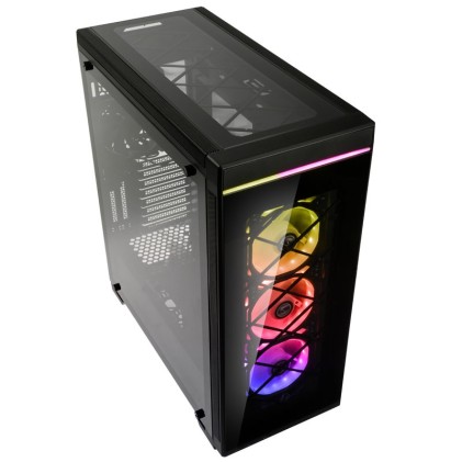 Case Midi Lian Li Alpha 550X, Tempered Glass - Black