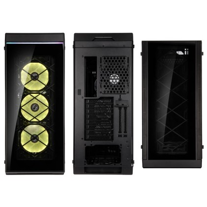 Case Midi Lian Li Alpha 550X, Tempered Glass - Black