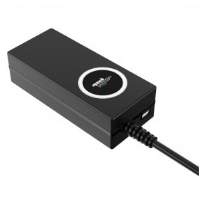 Machpower Alimentatore Universale Per Notebook Autosettante 90W, 15-20V, 8Xtips, 1Xusb