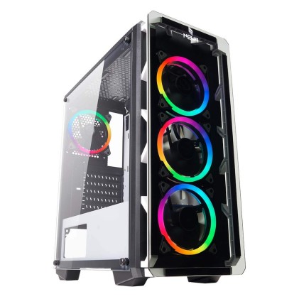 Case Mid-Tower No Psu Cool G5 Wht 1Usb3 2Usb2 Vetro Temperato Rgb Fan
