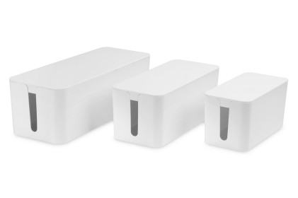 Digitus Scatola Gestione Cavi, Set Da 3 (S, M, L) Bianco