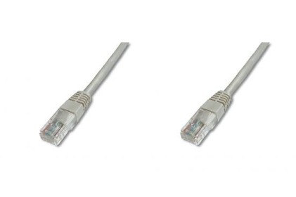 Cavo Rete Utp Cat. 5E Non Schermato - Lunghezza Mt. 3 - Colore Grigio