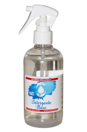 Detergente Mani Liquido Soluzione Idroalcolica Alcool 70 % Con Spruzzatore 250 Ml
