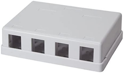 LOGILINK NK4034 LOGILINK- Keystone Surface Mount Box 4 port UTP, white, blank