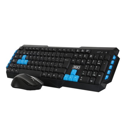 3GO COMBODRILEH2 tastiera Mouse incluso Giocare USB QWERTY Nero