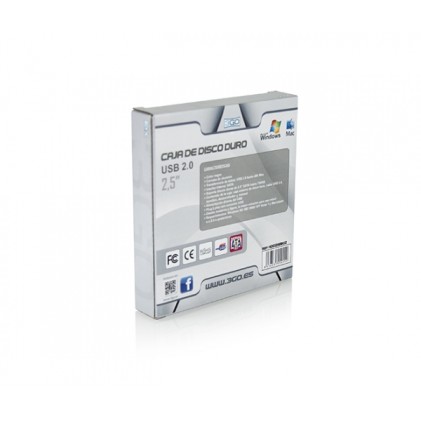 3GO HDD25BK12 contenitore di unit&agrave; di archiviazione Nero 2.5" Alimentazione USB