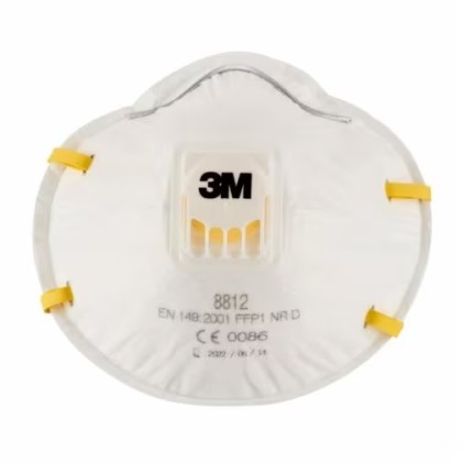 Confezione da 3 mascherine antiparticolato 3M Cool Flow FFP1 - Monouso - con valvola - per bassi livelli di particolato - Bianche