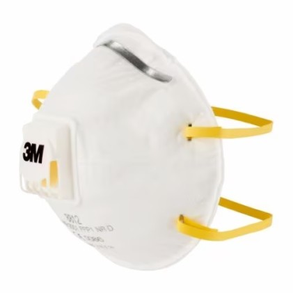 Confezione da 3 mascherine antiparticolato 3M Cool Flow FFP1 - Monouso - con valvola - per bassi livelli di particolato - Bianche