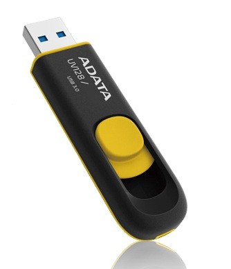 ADATA Flash Drive UV128 64GB USB 3.2 Black/Yellow