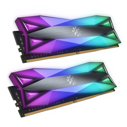 Adata Ram Gaming Xpg Spectrix D60G 16Gb(2X8Gb) Ddr4 3600Mhz Rgb, Cl18-22-22, Tungsten Grey