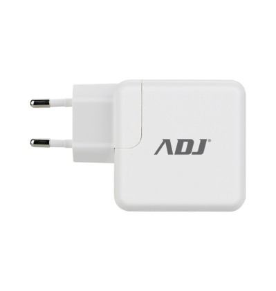 Carica Batteria Casa 2P Usb Wh/Gy 1Porta Quick Charge+1Porta 2,4A Adj