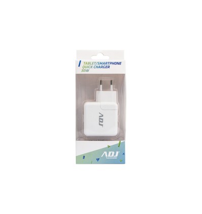 Carica Batteria Casa 2P Usb Wh/Gy 1Porta Quick Charge+1Porta 2,4A Adj