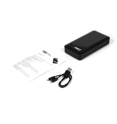 Power Bank 20000Mah P/Usb*2 Zaffir Bk C/Cavo Microusb 5V/2 Torcia Adj