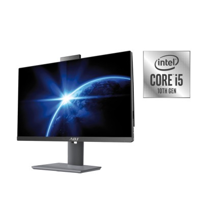 Aio 24" I5 8G 480G Fd N/T Bk Adj I5-10400 Wifi Usb3.0 V/H Pivot Cam
