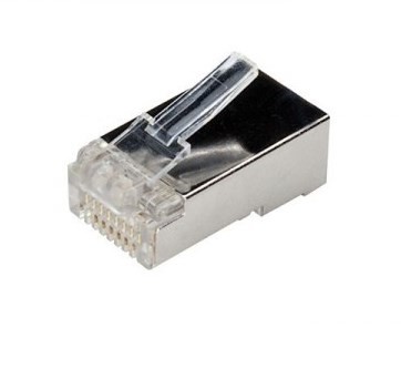 Plug Rj45 Rete Cat.6 Ftp Transparet Conf. 10Pcs Adj