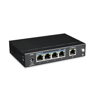 Switch 5P 10/100Mbps Di Cui 4P Poe Con Power Supply Poe Plus 250M Adj