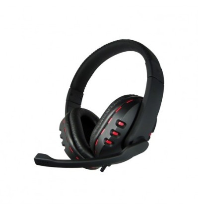 Adj Cuffia Red Star Usb Con Microfono, Lunghezza Cavo 2.2M, Compatibile Pc/Ps4, Colore Nero/Rosso