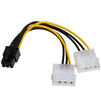 AKY AK-CA-13 Adapter 2x Molex / PCI-Express 6pin 15cm