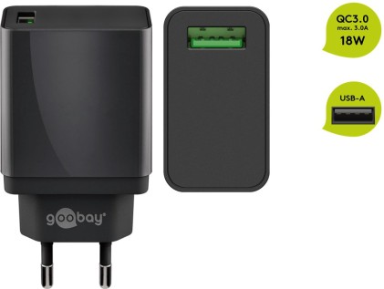 Caricatore Usb Quick Charger Qc3.0 (18W) Nero