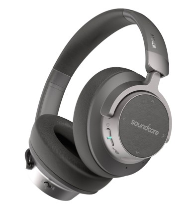 Anker Soundcore Cuffie Hi-Fi Bluetooth Soundcore Space Nc, Noise Cancellation, Touch Control, Black-Silver