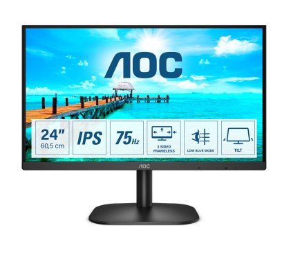 Mon 23,8"Ips Vga Hdmi 24B2Xh Aoc 16:9
