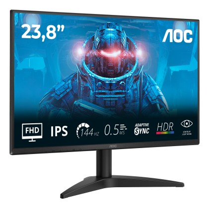 Aoc Monitor 23,8 Led Ips Fhd 16:9  4Ms 144Hz 250 Cdm, Dp/Hdmi