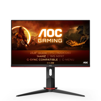 AOC 24G2AE/BK 60.4cm 23.8inch LCD IPS Monitor 144Hz 4ms HDMI DisplayPort VGA