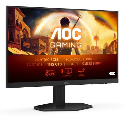Aoc Monitor Gaming 23,8 Led Ips Fhd 1Ms 300 Cdm 180Hz, Dp/Hdmi