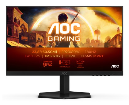 Aoc Monitor Gaming 23,8 Led Ips Fhd 1Ms 300 Cdm 180Hz, Dp/Hdmi
