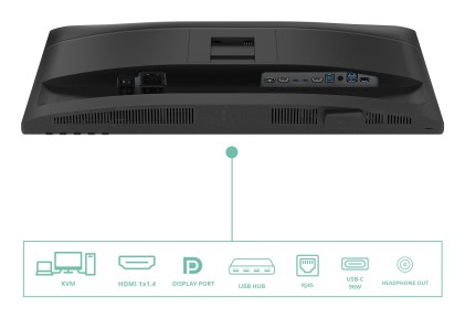 Aoc Monitor 23,8 Led Ips Fhd 16:9 120Hz, Reg Altezza, Usb-C