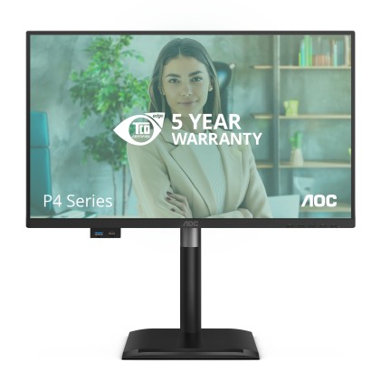 Aoc Monitor 23,8 Led Ips Fhd 16:9 120Hz, Reg Altezza, Usb-C
