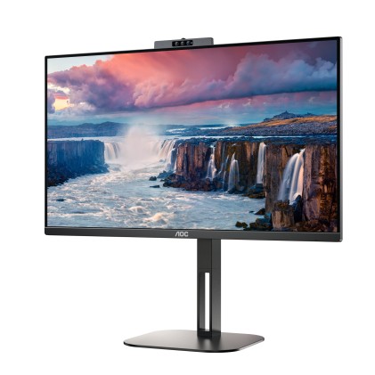 Aoc Monitor 23,8 Led Ips Fhd 16:9 4Ms 300 Cdm, Pivot, Usb-C Dock, Webcam, Dp/Hdmi, Multimediale