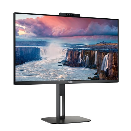 Aoc Monitor 23,8 Led Ips Fhd 16:9 4Ms 300 Cdm, Pivot, Usb-C Dock, Webcam, Dp/Hdmi, Multimediale