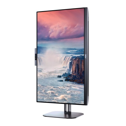 Aoc Monitor 23,8 Led Ips Fhd 16:9 4Ms 300 Cdm, Pivot, Usb-C Dock, Webcam, Dp/Hdmi, Multimediale