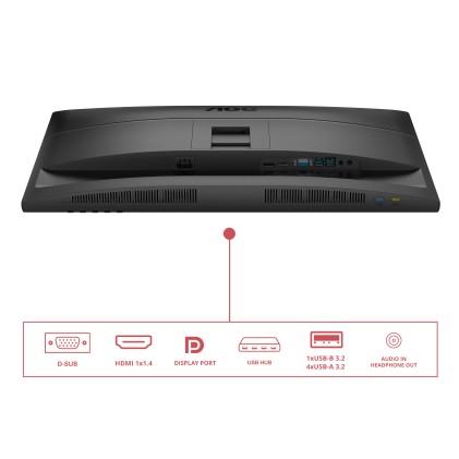 Aoc Monitor 27 Led Ips Fhd 16:9 4Ms 300 Cdm 120Hz, Pivot, Vga/Dp/Hdmi, Multimediale