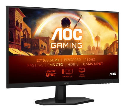 Aoc Monitor Gaming 27 Led Ips Fhd 1Ms 300 Cdm 180Hz, Dp/Hdmi
