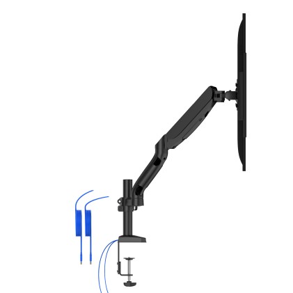 Staffa Tv/Monitor Da Tavolo Morsa Hub Usb  Da 13 A 32 9Kg Gas 2Bracci